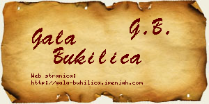Gala Bukilica vizit kartica